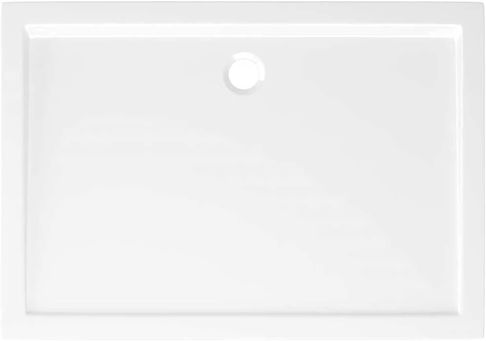 vidaXL Rectangular ABS Shower Base Tray Home Indoor Bathroom Hardware Fixture Plumbing Low Threshold Shower Tray Bath Base White 39.4'