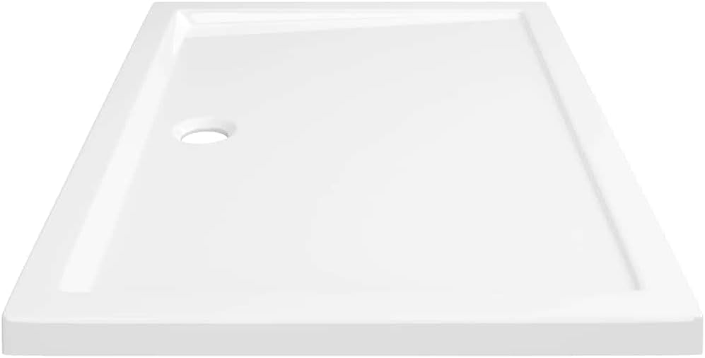 vidaXL Rectangular ABS Shower Base Tray Home Indoor Bathroom Hardware Fixture Plumbing Low Threshold Shower Tray Bath Base White 39.4'