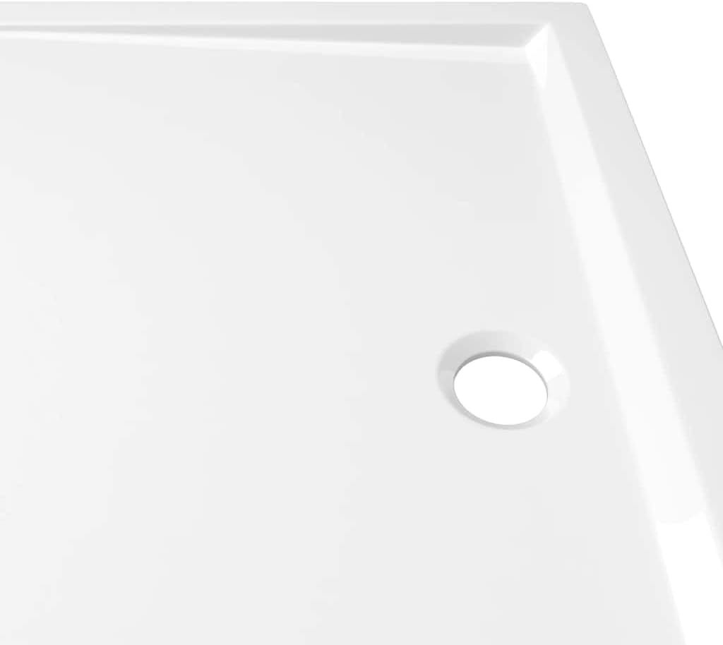 vidaXL Rectangular ABS Shower Base Tray Home Indoor Bathroom Hardware Fixture Plumbing Low Threshold Shower Tray Bath Base White 39.4'