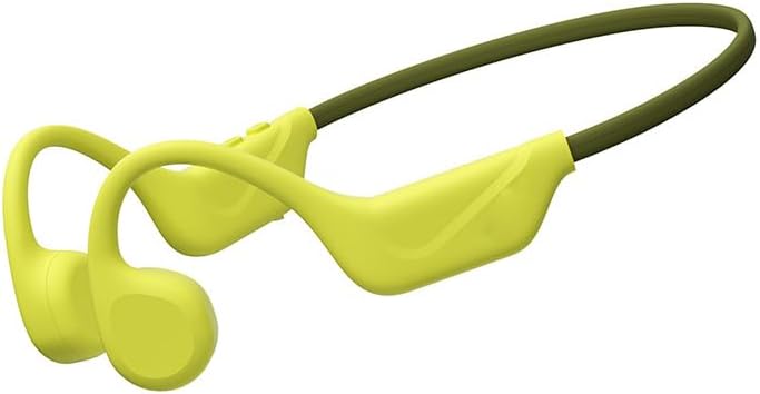 Open Ear Headphones Bone Conduction Headphones Wireless Bluetooth 5.4 On Ear Heaset with ENC Noise Cancelling,MP3 Play Built-in 32GB Memory,IPX6 Waterproof Sports Ear Buds for Swimming Running,Yellow
