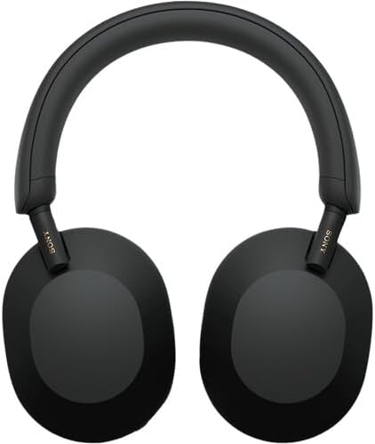 Sony WH-1000XM5SA Premium Noise Cancelling Wireless Over-Ear Headphones, Bluetooth, Clear Call Quality, High-Resolution Sound, Up to 30 Hours Battery Life, Soft Case, Including iOS and Android - Black