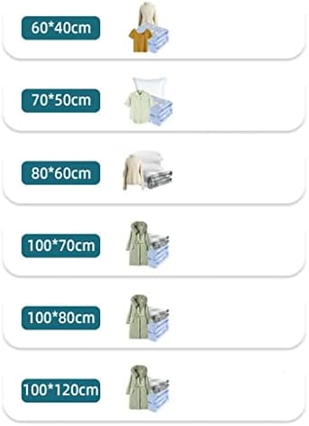 Thickened Vacuum Storage Bags with Valve - White Border, Folding Compression, Travel-Safe Seal, 50x70cm, 5 Pack, Ideal for Clothes, Bedding, and Travel - Electric Air Pump Included