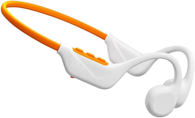 Open Ear Headphones Bone Conduction Headphones Wireless Bluetooth 5.4 On Ear Heaset with ENC Noise Cancelling,MP3 Play Built-in 32GB Memory,IPX6 Waterproof Sports Ear Buds for Swimming Running,White