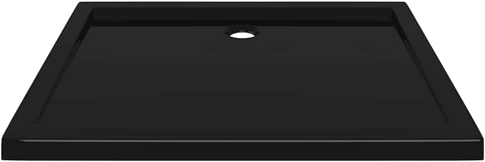 vidaXL Rectangular ABS Shower Base Tray Home Indoor Bath Bathroom Hardware Fixture Plumbing Low Threshold Shower Tray Bath Pan Base Black 27.6'x35.4'