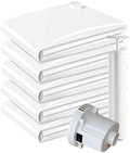 Thickened Vacuum Storage Bags with Valve - White Border, Folding Compression, Travel-Safe Seal, 50x70cm, 5 Pack, Ideal for Clothes, Bedding, and Travel - Electric Air Pump Included