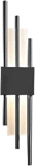 Wall Sconces Nordic Wrought Iron Wall Sconce Modern Minimalist Art Wall Light Wall Mounted Lighting Fixture for Bedroom Bathroom Villa Balcony Decoration Modern Wall Light Fixture(Warm Light,M-Black)