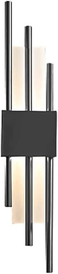 Wall Sconces Nordic Wrought Iron Wall Sconce Modern Minimalist Art Wall Light Wall Mounted Lighting Fixture for Bedroom Bathroom Villa Balcony Decoration Modern Wall Light Fixture(Warm Light,M-Black)