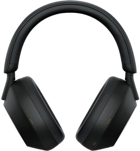Sony WH-1000XM5SA Premium Noise Cancelling Wireless Over-Ear Headphones, Bluetooth, Clear Call Quality, High-Resolution Sound, Up to 30 Hours Battery Life, Soft Case, Including iOS and Android - Black