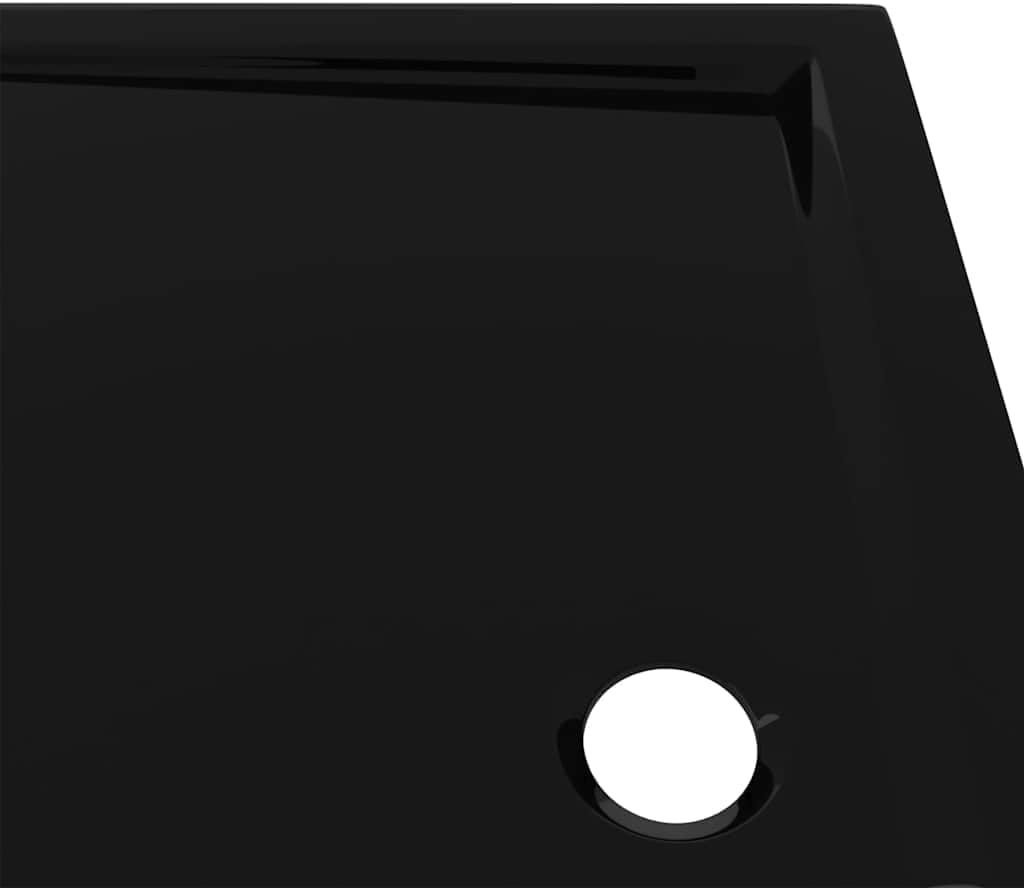 vidaXL Rectangular ABS Shower Base Tray Home Indoor Bath Bathroom Hardware Fixture Plumbing Low Threshold Shower Tray Bath Pan Base Black 27.6'x35.4'