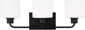 Generation Lighting 3-Light Canfield Modern Bath Fixture Wall Lamp Midnight Black 4428803-112, Bathroom Light Fixture for Home Décor, Wall Sconce Vanity Light Fixture and Bathroom Accessory