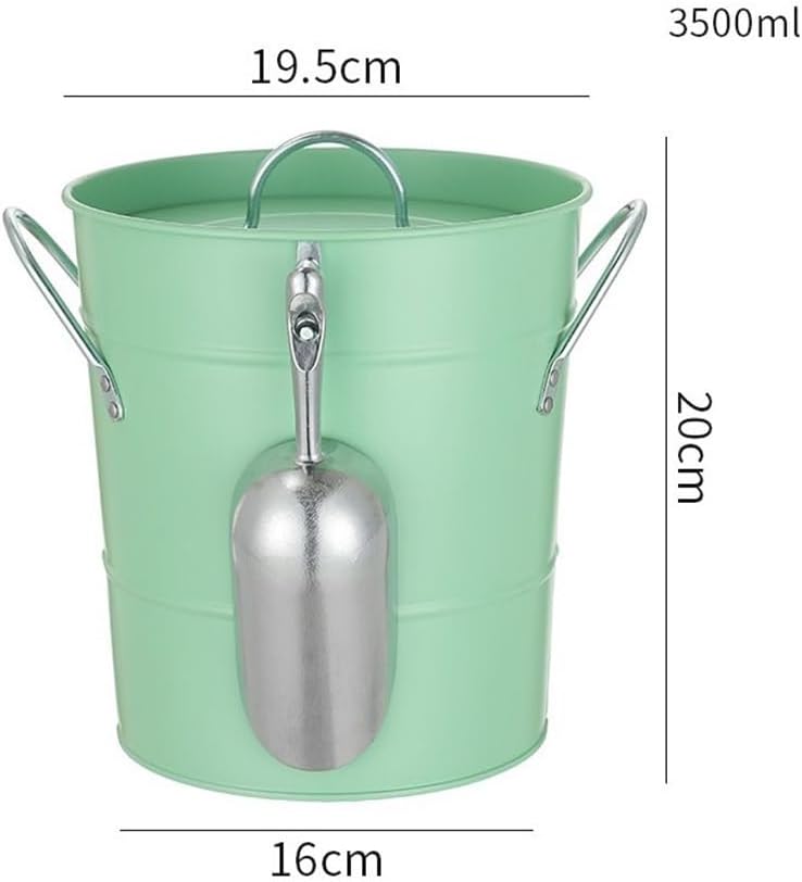 Ice Buckets Bar Stainless Steel Ice Bucket with Lid Portable Ice Bucket Champagne Beer High Color Ice Pellet Bucket Ice Bucket Kits(Silver)