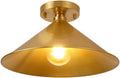 Industrial Style Chandelier Minimalist Ceiling Lamp Fixture Bedroom Flush Mount Light E27 Metal Shade Decoration Lighting Fixtures Amen Retro Brass,C