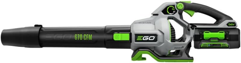 EGO POWER+ Leaf Blower, Cordless Electric 670 CFM, Includes 56V 4.0Ah Battery and Charger - LB6703