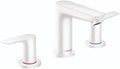 hansgrohe Talis E Modern Easy Install Easy Clean 2-Handle 3-Hole 5-inch Tall Bathroom Sink Faucet in Matte White, 71733701