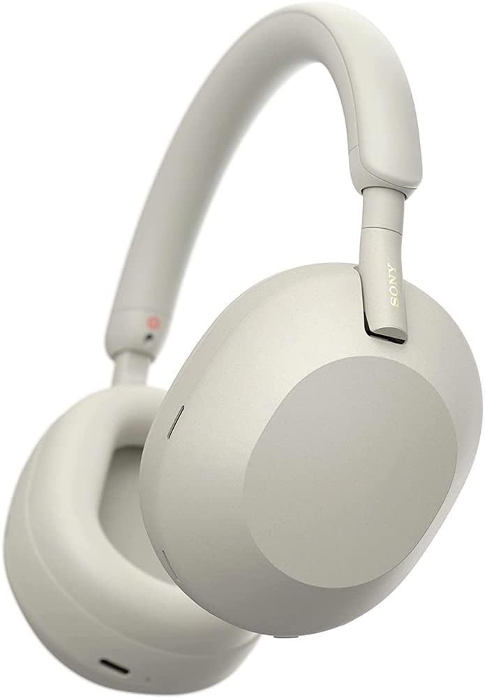 Sony WH1000XM5/S Wireless Industry Leading Noise Canceling Headphones, Silver Bundle with Premium 2 YR CPS Enhanced Protection Pack, Deco Gear Headphone Case and Audio Entertainment Essentials Bundle