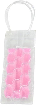 Ice Buckets Simple Portable Ice Bag White Wine Ice Cold Tool Freezer Bag Out Refrigerated Cooler Ice Bag Beer Beverage Cooling Ice Bucket Kits (Color : Pink)