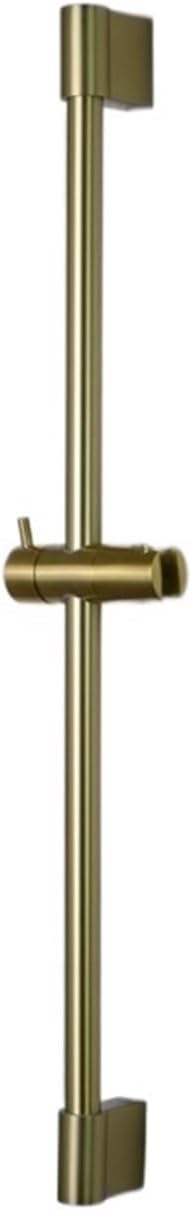 Shower Bar Angel Height Adjustable Sliding Hand Shower Bar Chrome Matt Black Stainless Steel 64cm Bathroom Fixtures(Round BG)