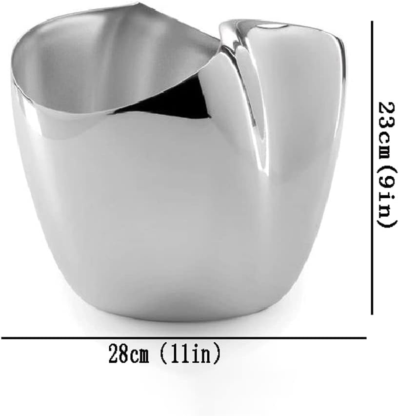 Ice Bucket Wine Bucket Ice Bucket Large Capacity Stainless Steel Frosted Ice Bucket Easy to Carry Champagne Beer Red Wine Sparkling Wine Suitable for Bars Ice Bucket for Cocktail Bar, Medium