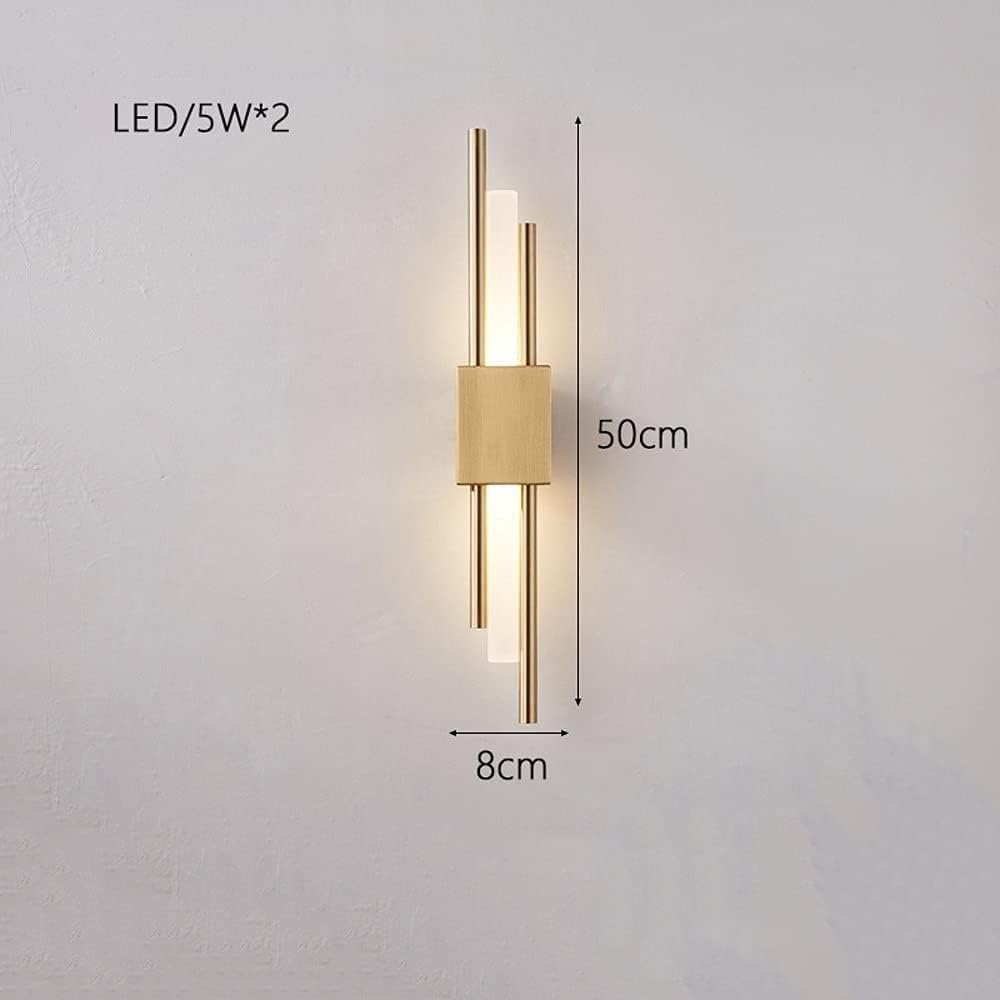 Wall Sconces Nordic Wrought Iron Wall Sconce Modern Minimalist Art Wall Light Wall Mounted Lighting Fixture for Bedroom Bathroom Villa Balcony Decoration Modern Wall Light Fixture(Warm Light,S-Gold)