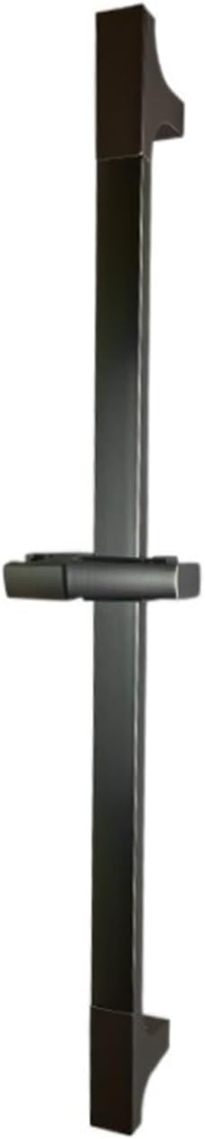 Shower Bar Angel Height Adjustable Sliding Hand Shower Bar Chrome Matt Black Stainless Steel 64cm Bathroom Fixtures(Square GM)