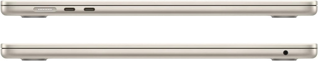 2023 Apple MacBook Air with Apple M2 Chip with 8-Core CPU/10-Core GPU (15-inch, 8GB RAM, 256GB SSD Storage) (QWERTY English) Starlight (Renewed)