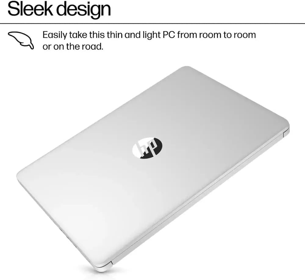 HP 14 Laptop Ultra Thin & Light, Intel N150 Quad-Core Processor, 8G RAM, 128GB SSD, HDMI, USB-C, WiFi 6, SD Card Reader, Microsoft Office 365 Included, Windows 11, Silver, XtreDura Accessories
