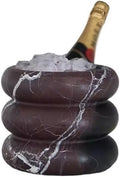 Ice Bucket Ice Bucket for Freezer Natural Marble Red Wine Ice Bucket, Villa Model Room Decoration Ornaments, Jade Ice Bucket Desktop Ornaments Ice Buckets Party Cooler Drink Cooler(A)