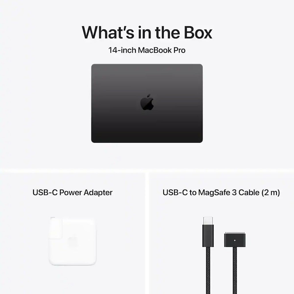 Apple MacBook Pro 14' with M5 Chip, 10-Core CPU and 10-Core GPU, Late 2025 - Space Black, Standard, 32GB Memory, 70W Adapter, 512GB SSD