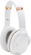 WAVV Element Active Noise Cancelling Headphones Wireless Over Ear Bluetooth Headphones with Microphone, Deep Bass, Quick Charge 40H Playtime, Comfortable Ear Pads for Cellphone/TV/PC/Laptop – White