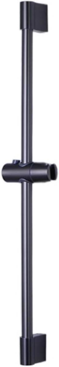 Shower Bar Angel Height Adjustable Sliding Hand Shower Bar Chrome Matt Black Stainless Steel 64cm Bathroom Fixtures(Round GM)