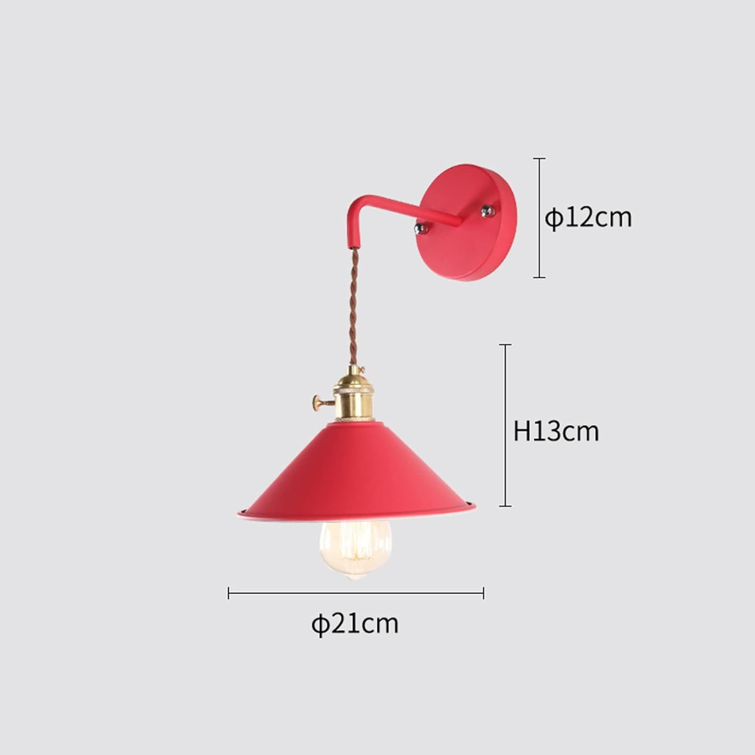 Nordic Wall Sconce Lamps - Macaron E26 Edison Copper Wall Mounted Lighting, Frosted Paint Body Bedside & Bathroom Vanity Spotlights
