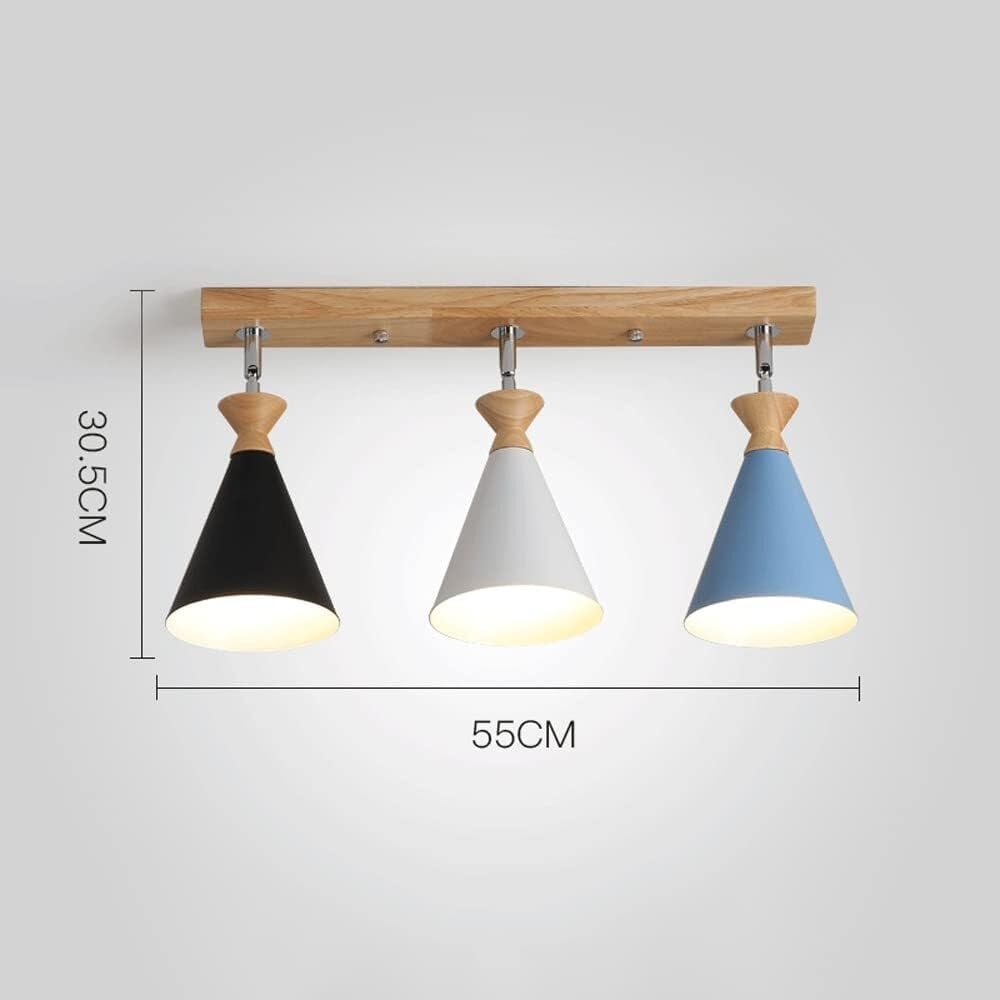 36W Flush Mount Ceiling Light Fixture, 7.08 Inch Flat LED Square Ceiling Lamp with Acrylic Shade, Modern Close-to-Ceiling Light for Kitchen, Bedroom, Dining Room, and Bathroom(Black+blue+white)