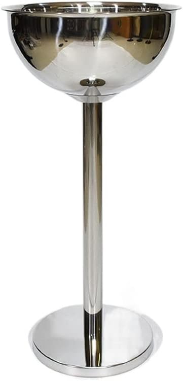 Ice Bucket Ice Bucket for Freezer Stainless Steel Champagne Basin Outdoor Party Party Red Wine Beer Beverage Floor Standing Stand Keep Cooling Ice Bucket Ice Buckets Party Cooler Drink Cooler(A)