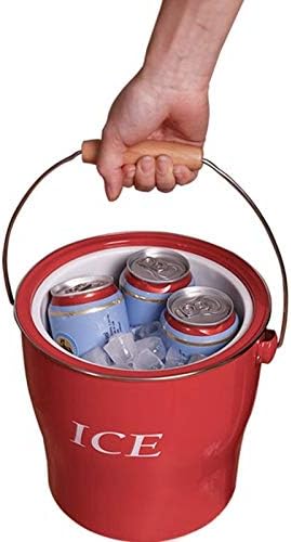 ice bucket, Classic Wrought Iron Ice Bucket Champagne Red Wine Ice Container for Bar Party Container Double Walled