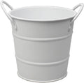 Ice Buckets 600ml Ice Bucket Stainless Steel Tableware Snack Bucket Ice Bucket Mini Storage Bucket Desktop Trash Can Ice Bucket Kits (Color : White)
