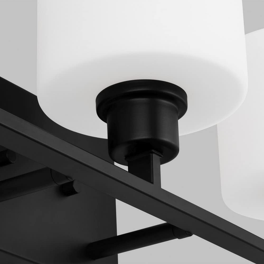 Generation Lighting 3-Light Canfield Modern Bath Fixture Wall Lamp Midnight Black 4428803-112, Bathroom Light Fixture for Home Décor, Wall Sconce Vanity Light Fixture and Bathroom Accessory