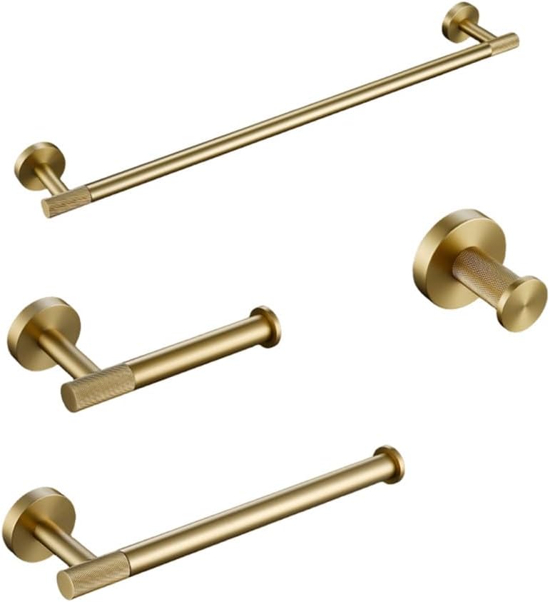 Towel Rack Bathroom Accessories Towel Holder Bathrobe Hook Brass Knurled Screw Bathroom Hardware Set Shelf for Towels Paper Towels Towel Holder 60 Pieces (Kit60)