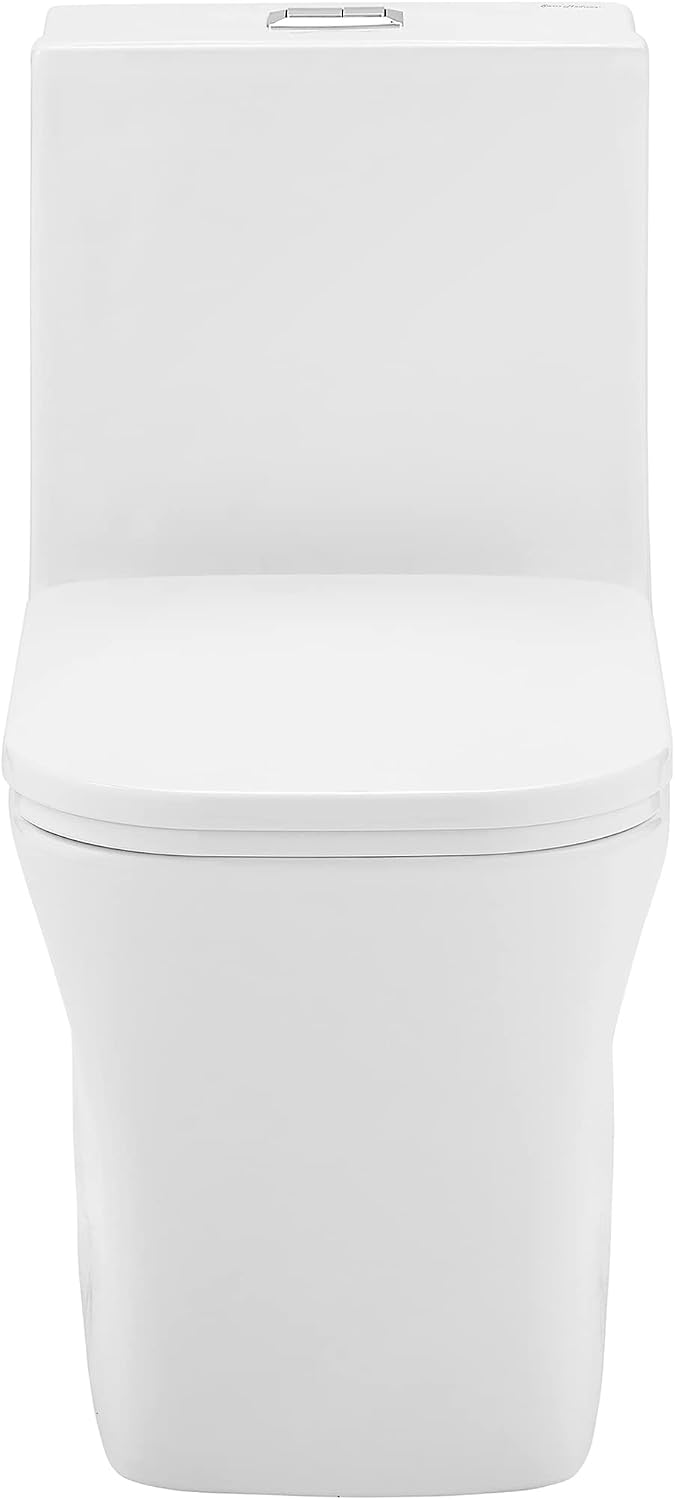 Swiss Madison SM-1T278, Concorde One Piece Square Toilet Dual Flush 1.1/1.6 gpf with 10' Rough In