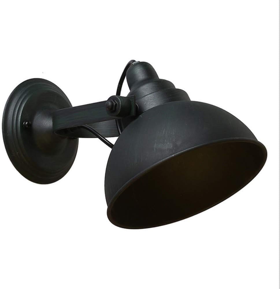 Retro Industrial Wall Sconce Single Head Adjustable Black Baking Paint Wrought Iron Wall Illumination Hollow Lampshade Brushed Nickel Bathroom Wall Lantern,Modern Design