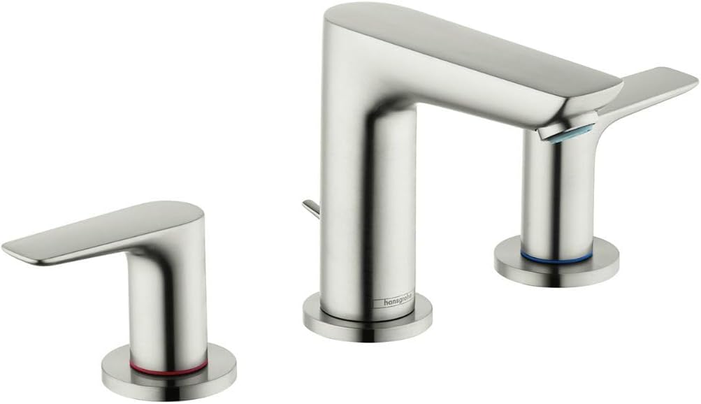 hansgrohe Talis E Modern 2-Handle 5-inch Tall Bathroom Sink Faucet in Brushed Nickel, 71733821