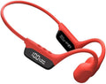IPX8 Waterproof Swimming Headphones Bone Conduction Earbuds Built in 32G Memory Open Ear Headphones Wireless Bluetooth 5.4 with Mic,Single Battery Life 10H Sport Earphones for Running,Cycling,Orange
