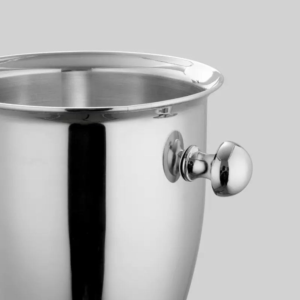 Ice Bucket Ice Bucket for Freezer 304 Stainless Steel Champagne Bucket Thickened Ice Bucket Ice Grain Ice Cube Bucket Iced Red Wine Barrel Bar with Handle Ice Bucket Ice Buckets Party Cooler Drink Coo