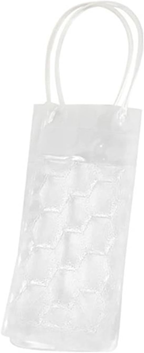 Ice Buckets Simple Portable Ice Bag White Wine Ice Cold Tool Freezer Bag Out Refrigerated Cooler Ice Bag Beer Beverage Cooling Ice Bucket Kits (Color : White)
