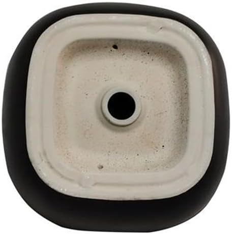 16 x 16 in. Square Matte Black Finish Ceramic Bathroom Vessel Sink