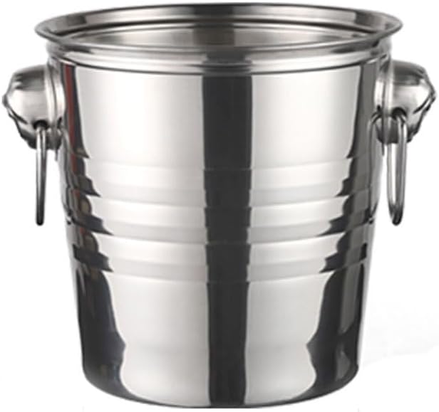 Ice Bucket Ice Bucket for Freezer Tiger Head Metal Ice Bucket KTV Champagne Red Wine Home Ice Bucket Bar Supplies Beer Bucket Ice Buckets Party Cooler Drink Cooler(A)