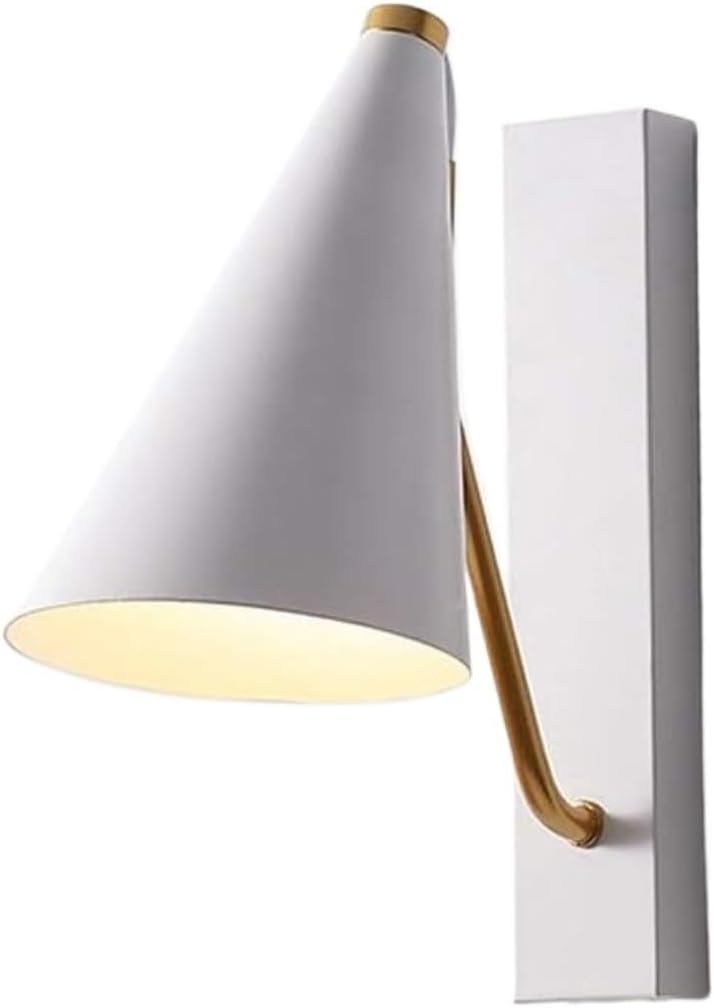 Sconce Wall Lighting Wall Light Corridor Aisle Wall Lamp Modern Wrought Iron Creative Bedroom Bedside Wall Sconce Bathroom Light Fixtures(White)