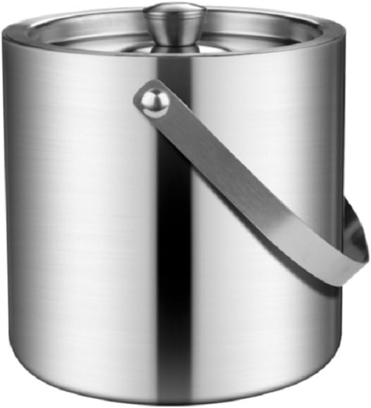 JSEIAJB Stainless Steel Ice Bucket Champagne Bucket Red Wine Chilled Beer Bucket KTV Bar Utensils Ice Wine Bucket