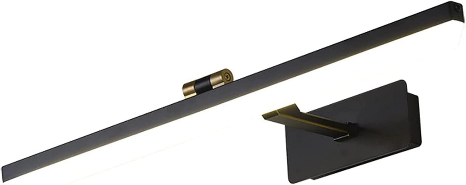Mirror Light Simple Modern Led Mirror Front Lights European Style Black Wrought Iron Acrylic Art Bathroom Dressing Table Waterproof Fog Cabinet Lamp Bedside Wall Light, 57cm ,Modern Wall Sconces