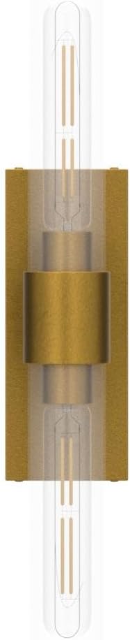 Brass Bathroom Vanity Wall Sconces, Glass Tube Wall Sconces, 24 Inch Horizontal or Vertical Linear Wall Sconces,Gold Vanity Light, Bathroom Wall Sconce, E26 Bulb Included