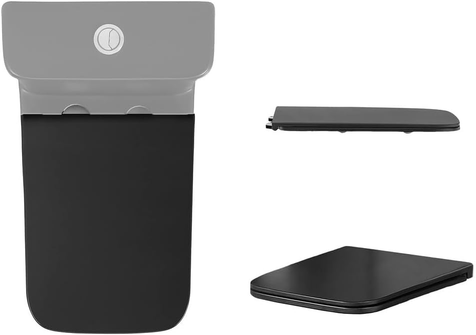 350 * 450mm, Square Toilet Seats, Black Toilet Lid Easy Clean Square Shaped Toilet Seat Soft Close, Quick Release, Top Fix, in UF, Replacement